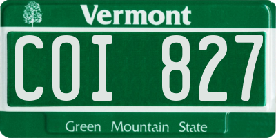 VT license plate COI827