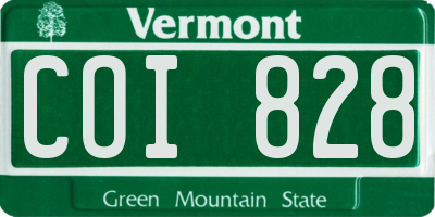 VT license plate COI828
