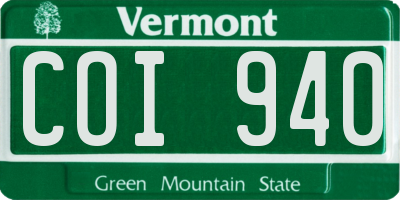 VT license plate COI940