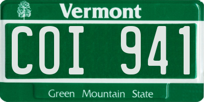 VT license plate COI941