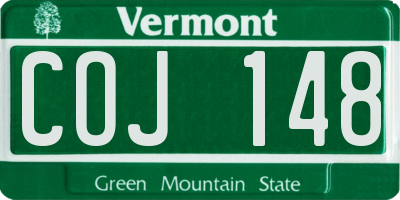 VT license plate COJ148