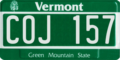 VT license plate COJ157