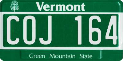 VT license plate COJ164