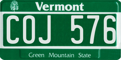 VT license plate COJ576