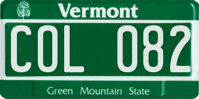 VT license plate COL082