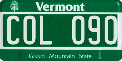 VT license plate COL090