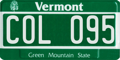 VT license plate COL095