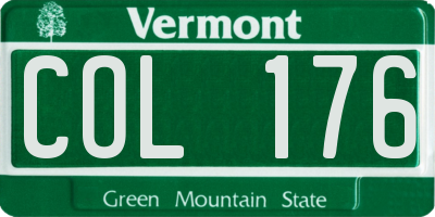 VT license plate COL176