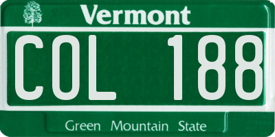 VT license plate COL188