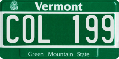 VT license plate COL199