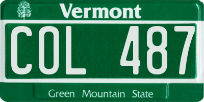 VT license plate COL487