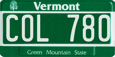VT license plate COL780
