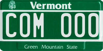 VT license plate COM000