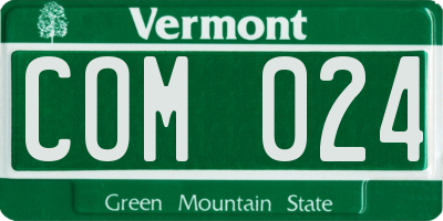 VT license plate COM024