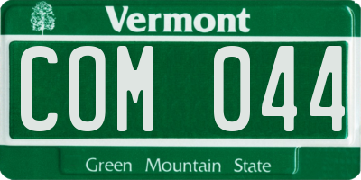 VT license plate COM044