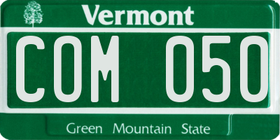 VT license plate COM050