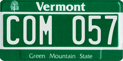 VT license plate COM057