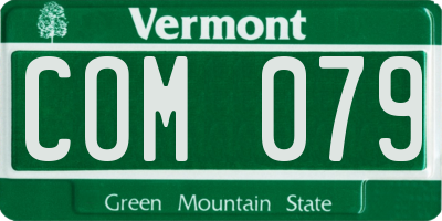 VT license plate COM079