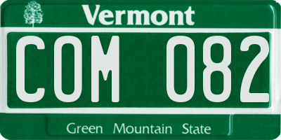 VT license plate COM082