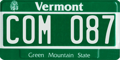 VT license plate COM087