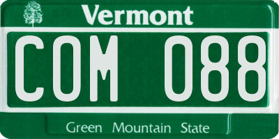 VT license plate COM088