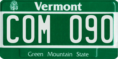 VT license plate COM090