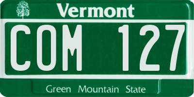 VT license plate COM127