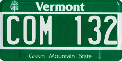 VT license plate COM132