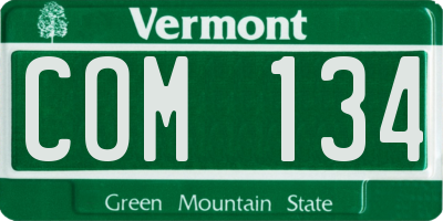 VT license plate COM134