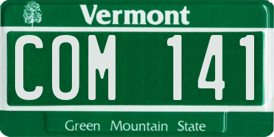 VT license plate COM141