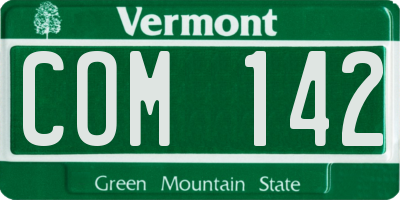 VT license plate COM142