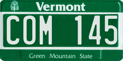 VT license plate COM145
