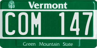 VT license plate COM147