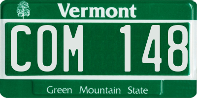 VT license plate COM148