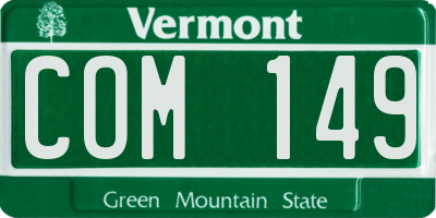 VT license plate COM149
