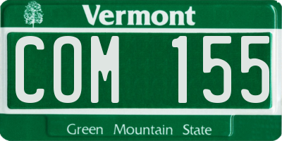 VT license plate COM155