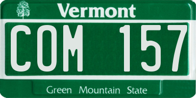 VT license plate COM157
