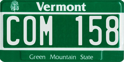 VT license plate COM158
