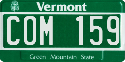 VT license plate COM159