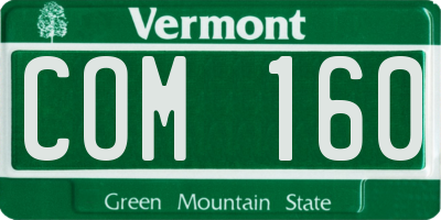 VT license plate COM160