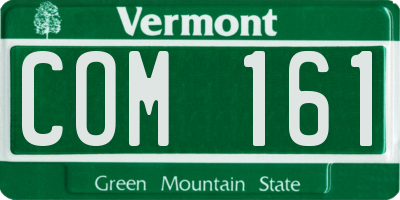 VT license plate COM161