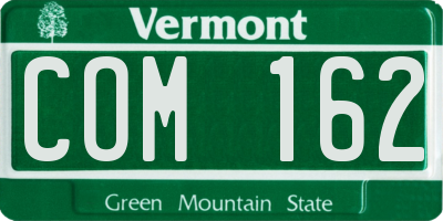 VT license plate COM162