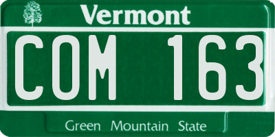 VT license plate COM163