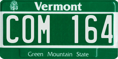 VT license plate COM164