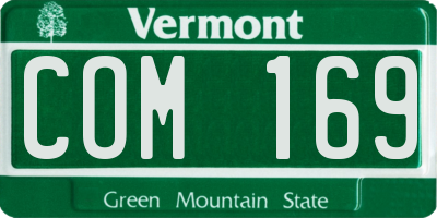 VT license plate COM169