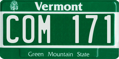 VT license plate COM171