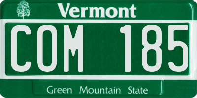 VT license plate COM185