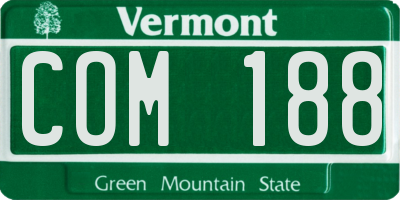 VT license plate COM188