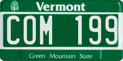 VT license plate COM199