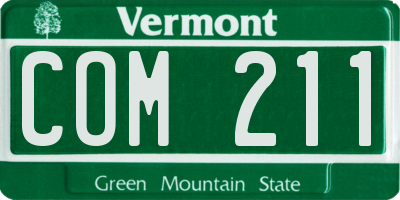 VT license plate COM211
